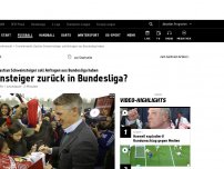 Bild zum Artikel: Schweinsteiger zurück in Bundesliga?