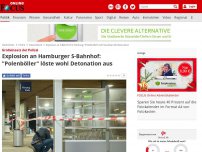 Bild zum Artikel: Großeinsatz der Polizei - Sprengsatz explodiert an Hamburger S-Bahnhof - keine Verletzten