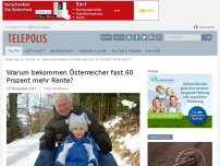 Bild zum Artikel: Warum bekommen Österreicher fast 60 Prozent mehr Rente?
