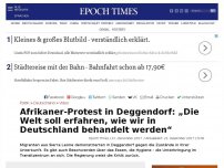 Bild zum Artikel: Afrikaner-Protest in Deggendorf: „Die Welt soll erfahren, wie wir in Deutschland behandelt werden“
