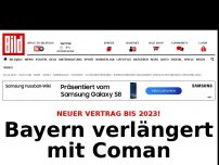 Bild zum Artikel: Neuer Vertrag bis 2023! - Bayern verlängert mit Coman