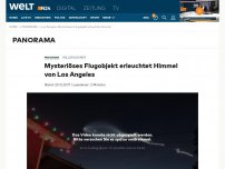 Bild zum Artikel: Mysteriöses Flugobjekt erleuchtet Himmel von Los Angeles