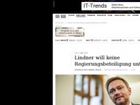Bild zum Artikel: F.A.S. exklusiv: Lindner will keine Regierungsbeteiligung unter Merkel