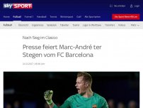 Bild zum Artikel: Presse feiert Marc-André ter Stegen vom FC Barcelona
