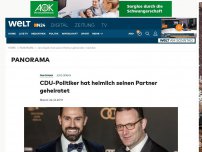 Bild zum Artikel: CDU-Politiker hat heimlich seinen Partner geheiratet