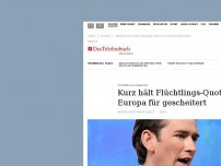 Bild zum Artikel: Kurz hält die Verteilung von Flüchtlingen in Europa nach Quote für gescheitert