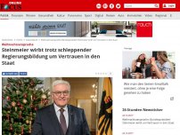 Bild zum Artikel: Weihnachtsansprache - Steinmeier wirbt trotz schleppender Regierungsbildung um Vertrauen in den Staat