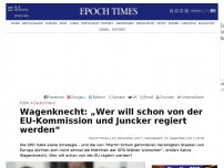 Bild zum Artikel: Wagenknecht: „Wer will schon von der EU-Kommission und Juncker regiert werden“