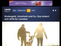 Bild zum Artikel: Kindergeld, Unterhalt und Co.: Das ändert sich 2018 für Familien