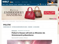 Bild zum Artikel: Polizei in Hessen will sich zu Silvester als Schutzmacht präsentieren