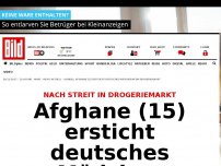 Bild zum Artikel: Rheinland-Pfalz - Afghane (15) ersticht Mädchen in Drogeriemarkt