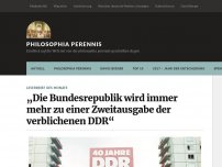 Bild zum Artikel: „Die Bundesrepublik wird immer mehr zu einer Zweitausgabe der verblichenen DDR“
