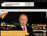 Bild zum Artikel: Putins Neujahrsansprache: Präsident dankt Bürgern für den Glauben an ihr Land