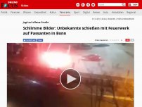 Bild zum Artikel: Jagd auf offener Straße - Unfassbare Aufnahmen: Unbekannte feuern aus Auto Raketen auf Bonner Passanten ab