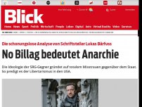 Bild zum Artikel: Die schonungslose Analyse von Schriftsteller Lukas Bärfuss: No Billag bedeutet Anarchie