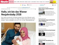Bild zum Artikel: Asel kam um 0.47 Uhr: Hallo, ich bin das Wiener Neujahrsbaby 2018