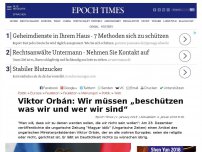 Bild zum Artikel: Viktor Orbán: „Das Immunsystem Europas wird bewusst geschwächt“