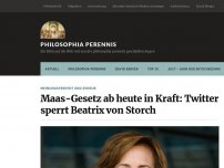 Bild zum Artikel: Maas-Gesetz ab heute in Kraft: Twitter sperrt Beatrix von Storch