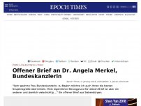 Bild zum Artikel: Offener Brief an Dr. Angela Merkel, Bundeskanzlerin