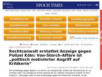 Bild zum Artikel: Rechtsanwalt erstattet Anzeige gegen Polizei Köln: Von-Storch-Affäre ist „politisch motivierter Angriff auf Kritikerin“