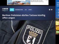 Bild zum Artikel: Berliner Polizisten dürfen Tattoos künftig offen zeigen