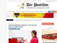 Bild zum Artikel: Barista-Praktikantin beklagt sich: 'Ich musste die ganze Zeit Kaffee kochen'