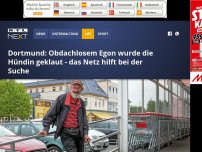 Bild zum Artikel: Dortmund: Obdachlosem Egon wurde die Hündin geklaut - das Netz hilft bei der Suche