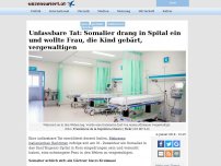 Bild zum Artikel: Unfassbare Tat: Somalier drang in Spital ein und wollte Frau, die Kind gebärt, vergewaltigen