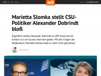 Bild zum Artikel: Marietta Slomka stellt CSU-Politiker Alexander Dobrindt bloß