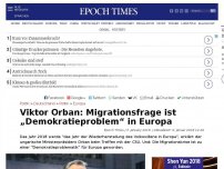 Bild zum Artikel: Orban: Migrationsfrage ist „Demokratieproblem“ in Europa – Volkswille in Europa wird 2018 wiederhergestellt