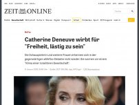 Bild zum Artikel: MeToo: Catherine Deneuve wirbt für 'Freiheit zu belästigen'