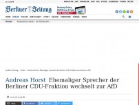 Bild zum Artikel: Andreas Horst: Ehemaliger Sprecher der Berliner CDU-Fraktion wechselt zur AfD