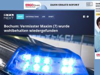 Bild zum Artikel: Polizei sucht mit Hochdruck: Wo ist der 7-jährige Maxim aus Bochum?