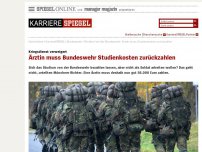 Bild zum Artikel: Kriegsdienst verweigert: Ärztin muss Bundeswehr Studienkosten zurückzahlen