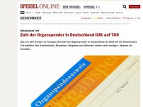 Bild zum Artikel: Historisches Tief: Zahl der Organspender in Deutschland fällt auf 769