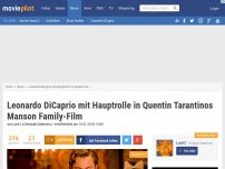 Bild zum Artikel: Leonardo DiCaprio übernimmt die Hauptrolle in Quentin Tarantinos neuem Film!