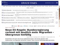 Bild zum Artikel: Neue EU-Regeln: Bundesregierung rechnet mit deutlich mehr Migranten – Obergrenze hinfällig