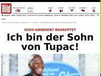 Bild zum Artikel: DSDS-Kandidat behauptet - Ich bin der Sohn von Tupac!