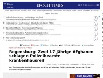 Bild zum Artikel: Regensburg: Zwei 17-jährige Afghanen schlagen Polizeibeamte krankenhausreif