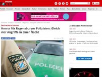 Bild zum Artikel: Zwei verletzte Beamte - Horror für Regensburger Polizisten: Gleich vier Angriffe in einer Nacht