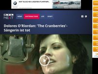 Bild zum Artikel: 'The Cranberries'-Sängerin Dolores O'Riordan (46) gestorben