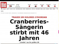 Bild zum Artikel: Dolores O'Riordan - Cranberries-Sängerin stirbt mit 46 Jahren