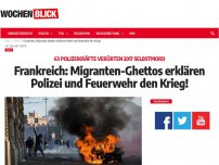 Bild zum Artikel: Frankreich: Migranten-Ghettos erklären Polizei und Feuerwehr den Krieg!
