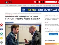 Bild zum Artikel: Kurz vor Sonderparteitag - Seeheimer Kreis warnt Jusos: „Bei GroKo-Nein stürzt SPD auf 15 Prozent - langfristig“