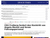 Bild zum Artikel: CDU Freiberg fordert den Rücktritt von Angela Merkel und ihrem Führungspersonal