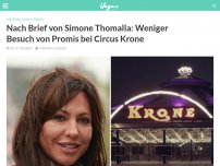 Bild zum Artikel: Nach Brief von Simone Thomalla: Weniger Besuch von Promis bei Circus Krone