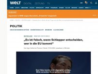 Bild zum Artikel: „Es ist falsch, wenn Schlepper entscheiden, wer in die EU kommt“