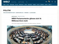 Bild zum Artikel: NRW-Parlamentarier gönnen sich 14 Millionen Euro mehr