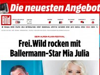 Bild zum Artikel: Beim Alpen-Flair-Festival - Frei.Wild rocken mit Ballermann-Star Mia Julia