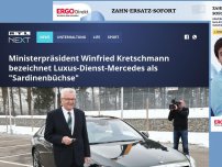 Bild zum Artikel: Ministerpräsident Winfried Kretschmann bezeichnet Luxus-Dienst-Mercedes als 'Sardinenbüchse'